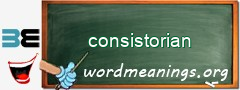 WordMeaning blackboard for consistorian
